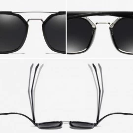 Square Driving Shades Male Sun Glasses Polarized Men Sunglasses TR90 Birthday Gift - Brown - C918M3WMOH6 $14.50