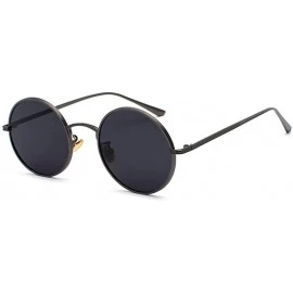 Oval sunglasses for women Oval Vintage Sun Glasses Classic Sunglasses - P04-black-grey - CS18WAX4GMN $50.15