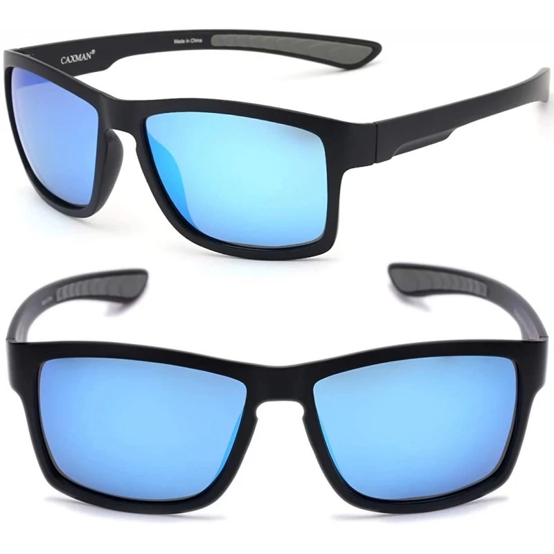 Square Polarized Sunglasses for Men Women Rectangular Square Frame Sports Sunglasses - CX18R6YXK6R $15.01