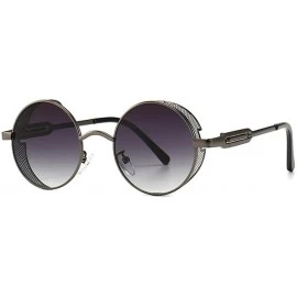 Round Fashion Sunglasses Womens Eyewear Designer - Gray - CE198KILS4A $13.14