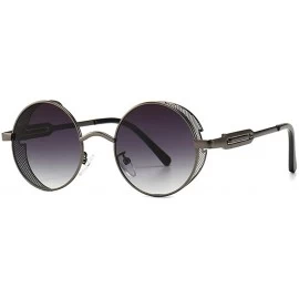 Round Fashion Sunglasses Womens Eyewear Designer - Gray - CE198KILS4A $25.24