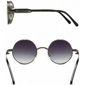 Round Fashion Sunglasses Womens Eyewear Designer - Gray - CE198KILS4A $13.14