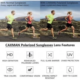 Square Polarized Sunglasses for Men Women Rectangular Square Frame Sports Sunglasses - CX18R6YXK6R $26.88