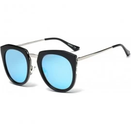 Goggle Women Oversize Cat Eye Fashion Sunglasses - Blue - CR18WSENO8C $15.53