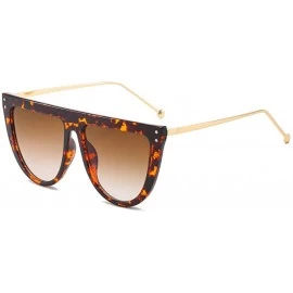 Semi-rimless Sunglasses One Sunglasses Ladies Fashion Trend Semi-Circular Sunglasses - C518X0CUWTM $53.52