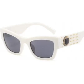 Oversized Women's sunglasses Fashion European and American personality rivet anti-ultraviolet ray - E - CH18Q0I0LKZ $50.43