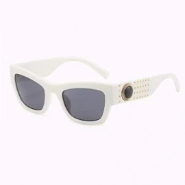 Oversized Women's sunglasses Fashion European and American personality rivet anti-ultraviolet ray - E - CH18Q0I0LKZ $23.89