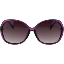 Butterfly Polarized Lens Womens Geometric Art Deco Jewel Butterfly Sunglasses - All Purple - CH18TOYI0T5 $29.36