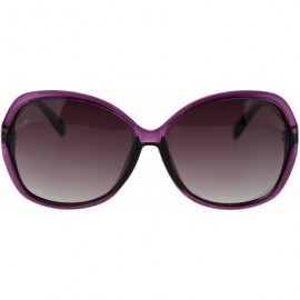 Butterfly Polarized Lens Womens Geometric Art Deco Jewel Butterfly Sunglasses - All Purple - CH18TOYI0T5 $10.74