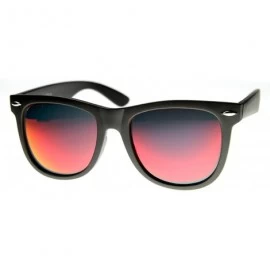 Wayfarer Oversized Horn Rimmed Sunglasses with Metal Rivets - Black Crimson - CS11XOOCIAP $8.81