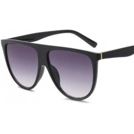 Square sunglasses woman vintage retro flat top Thin Shadow sun glasses square Pilot - C2-tea-tea - CZ18WZT74S7 $19.20