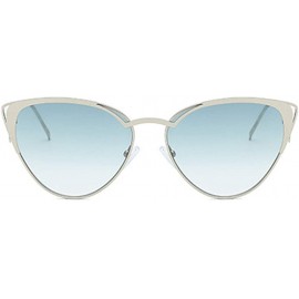 Cat Eye Retro Cat Eye Fashion Metal Frame Tinted Lenses Women Sunglasses UV400 - Green - CO18NNHXX6G $9.62