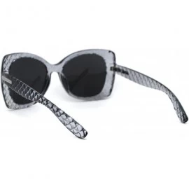 Butterfly Womens Diva Thick Plastic Butterfly Designer Fashion Sunglasses - Slate - CZ12N5NDY10 $12.15