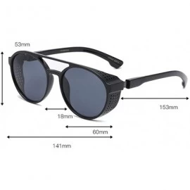Square Men Vintage Eye Sunglasses Retro Eyewear Fashion Radiation Protection - Black - C9190O8T73A $11.91