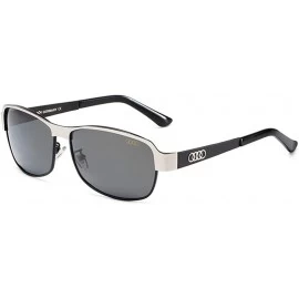 Oversized Driving mirror polarized glasses men's car gift sunglasses - Red Gold Frame Gray Tablets - CR190MO5IW9 $29.70