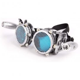Goggle Vintage Spiked Kaleidoscope Glasses Cosplay Steampunk Goggles Elastic Band - Silver(barbed Wire) - CB18STCXXZ2 $11.90