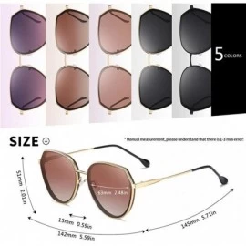Goggle Women Polarized Sunglasses Fashion Gradient Lens Sun Glasses Female Goggle for Ladies UV400 - C2gold Gray - CR199HZSNL...