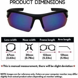 Wrap Sport Wrap Semi-Rimles Sunglasses Color Mirrored Lens for Men Women Ultra Lightweight UV Protection - C618ZYDEYGU $11.88
