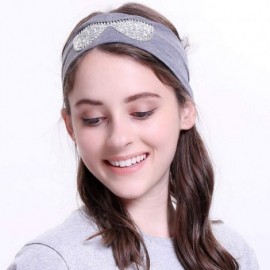 Wrap Sunglasses Headb s Elastic Stretch Headb Rhinestones Hair B - Silver Black - CF18T86HNHI $23.71