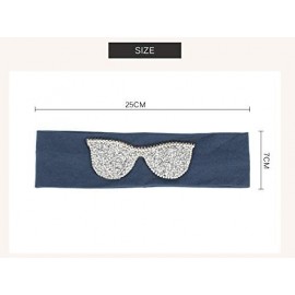 Wrap Sunglasses Headb s Elastic Stretch Headb Rhinestones Hair B - Silver Black - CF18T86HNHI $23.71