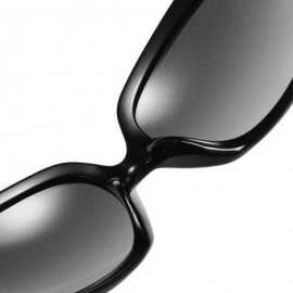 Oval Polarized HD Sunglasses for Women Polarized Metal Mirror UV 400 Lens Protection - Yellow - CZ198O8NR0N $21.41