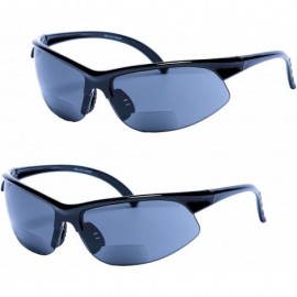 Wrap Bifocal Reading Sunglasses Outdoor Readers - Black - CI128Z7BPYV $19.11