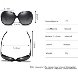 Oval Polarized HD Sunglasses for Women Polarized Metal Mirror UV 400 Lens Protection - Yellow - CZ198O8NR0N $31.26