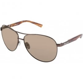 Oval Champion Men's Matte Brown metal alloy oval Sunglasses - CI12I8WENL5 $48.87