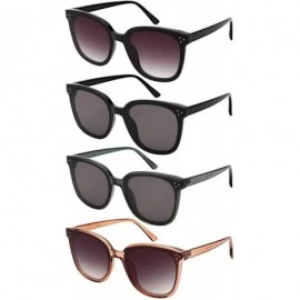 Square Unisex 100% UV400 Protection Color Mirrored Round Lens semi-rimless fashion Sunglasses - Clear Gray/Dark - CJ193N6UYDT...