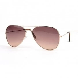 Aviator Classic Aviator Sunglasses P2162 - Gold-gradientbrown Lens - CD11ZFA0C5J $13.87