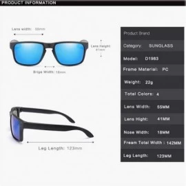 Square Polarized Sunglasses Classic Glasses - Black Grey - C4199L2CMMO $14.48
