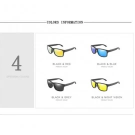 Square Polarized Sunglasses Classic Glasses - Black Grey - C4199L2CMMO $14.48