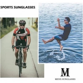 Sport Polarized Sports Sunglasses For Men Driving Cycling Fishing 100% UV Protection - 2-matte Black Frame/Black Lens - CI18Y...