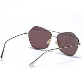 Aviator Men's and women's metal fashion sunglasses - fashion frame sunglasses - C - C318SEHDS8Q $44.11