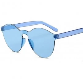 Oval Fashion Round Sunglasses Women Vintage Metal Frame Pink Yellow Lens Colorful Shade Sun Glasses UV400 - Black - CV1985679...