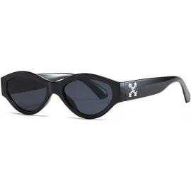 Cat Eye sunglasses wholesale fashion transparent shooting - Black - CZ18SIK6RAY $27.46
