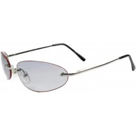 Oval Vintage Retro Sunglasses Light Tint Lens Fashion Gunmetal Mens Women Oval Shades - CG18SZ6TZQ2 $23.85