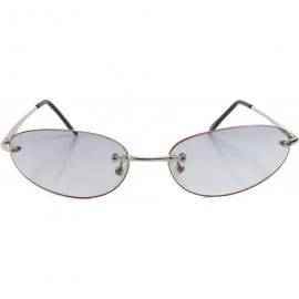 Oval Vintage Retro Sunglasses Light Tint Lens Fashion Gunmetal Mens Women Oval Shades - CG18SZ6TZQ2 $12.70