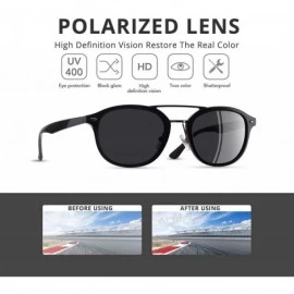 Oval Classic Polarized Sunglasses Men Women Ultralight TR90 Frame Round Male Gafas Oculos De Sol - CG197Y7M9O4 $26.28