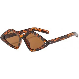 Rimless Lightweight Irregular Fashion Sunglasses Mirrored Polarized Women Retro UV 400 Protection Square Frame Eyewear - CA19...
