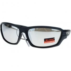 Wrap Xloop Mens Sports Sunglasses Wrap Oval Rectangular Plastic Frame - Clear - CS126HILRUR $12.07