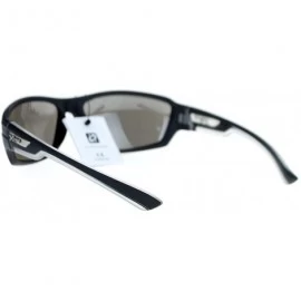 Wrap Xloop Mens Sports Sunglasses Wrap Oval Rectangular Plastic Frame - Clear - CS126HILRUR $12.07