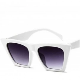 Square 2019 New Sunglasses Square Glasses Personalized Cat Eyes Colorful Trend Versatile Uv400 Curtain - CK198AHZU3W $55.72