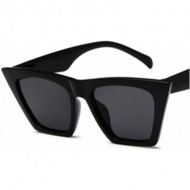 Square 2019 New Sunglasses Square Glasses Personalized Cat Eyes Colorful Trend Versatile Uv400 Curtain - CK198AHZU3W $32.99