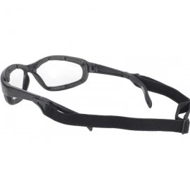 Goggle Freedom Padded Riding Sunglasses with Detachable Strap (Black Frame/Clear Lens) - CI114XZ2LO3 $36.23