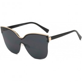 Goggle Women Cat Eye Fashion Sunglasses - Black - CX18WSEO2DU $45.00