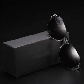 Oval Sunglasses for Women Polarized Antiglare Anti-ultraviolet Fishing Baseball Driving Travelling Trendy Metal Oval - CO18WH...