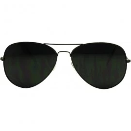 Aviator Dark Black Limo Tint Top Gun Pilot Aviator Sunglasses - Black - CQ12GXNYXST $20.23