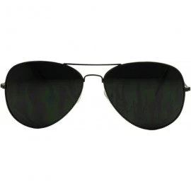 Aviator Dark Black Limo Tint Top Gun Pilot Aviator Sunglasses - Black - CQ12GXNYXST $10.12