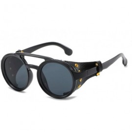 Sport Fashion Leather Buckle PC Sunglasses Retro UV Protection Sunglasses - 3 - CJ190KAAWE3 $66.20